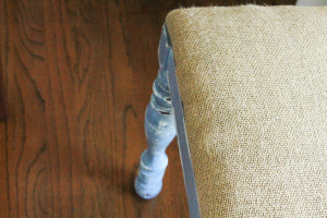 before and after coastal stool,before and after,painted furniture,painted stool,burlap seat upholstery,coastal painted piece,coastal painted furniture