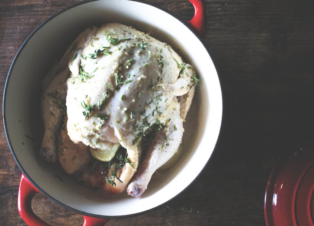 roasted chicken, chicken, dutch oven, roasted chicken in a dutch oven
