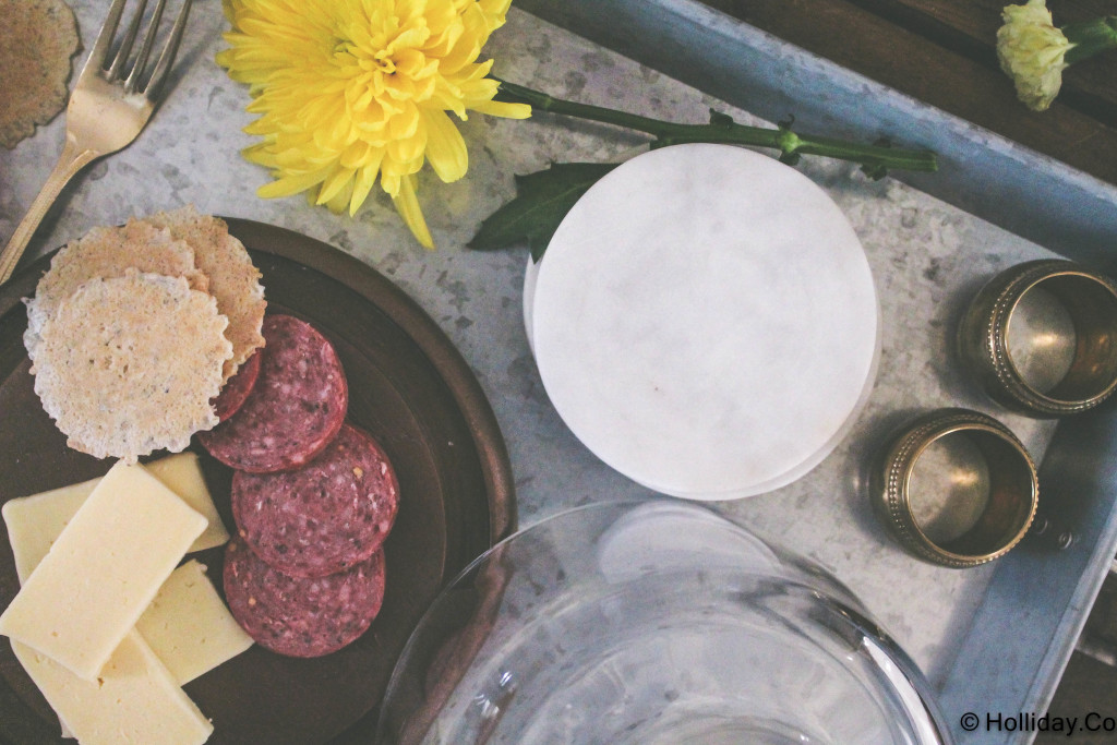 crackers, wine, cheese, wine and cheese tray, entertain with a galvanized tray: wine & cheese