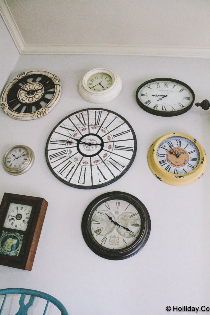 clock gallery wall, gallery wall, wall decorations, wall decor, wall inspiration