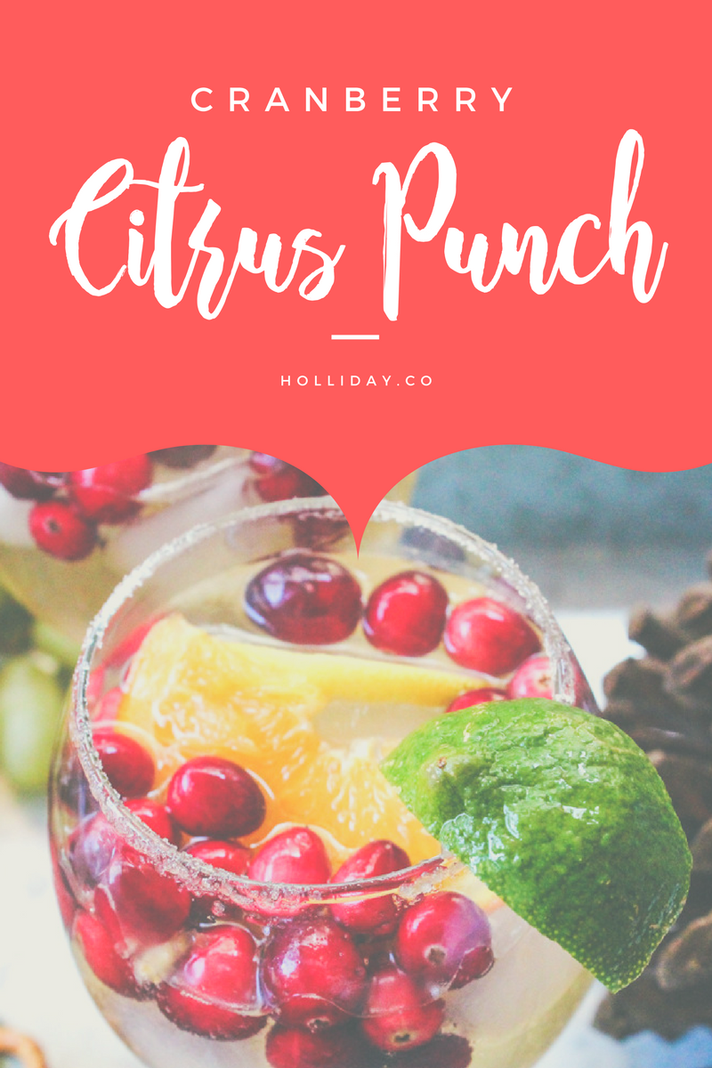 cranberry citrus punch pinterest graphic, party drink, 