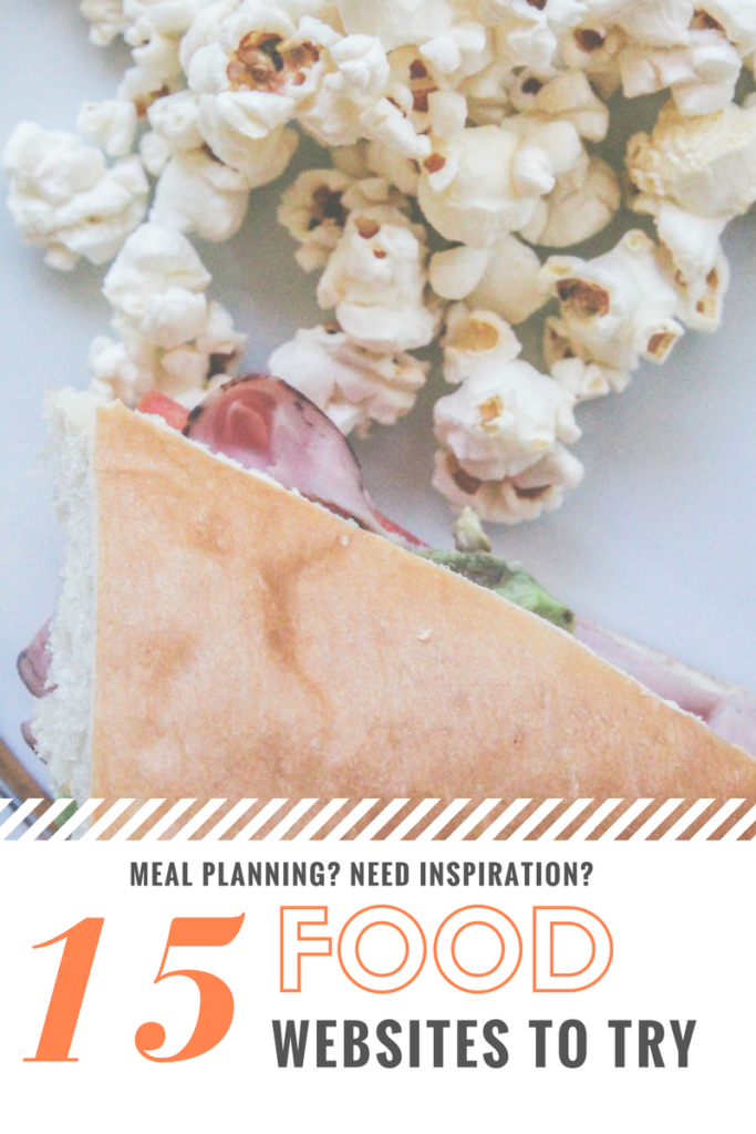 15 food websites graphic