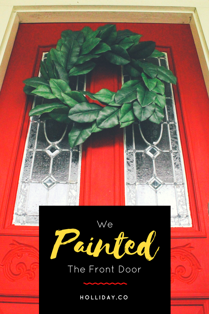 ascp, ascp emperor's silk, painted door, red front door, chalk paint exterior, chalk paint front door, annie sloan chalk paint,