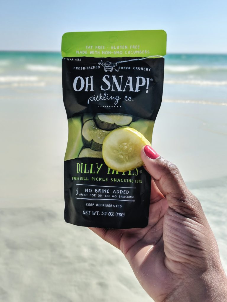 Oh Snap Pickling Co Dilly Bites, pickle bites, pickle snacks, beach snacks,