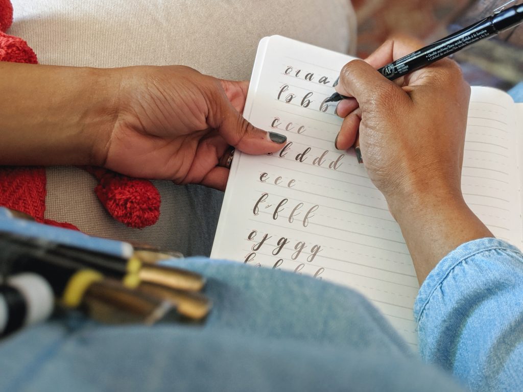 calligraphy, calligraphy hobby, hobbies for moms, how to calligraphy