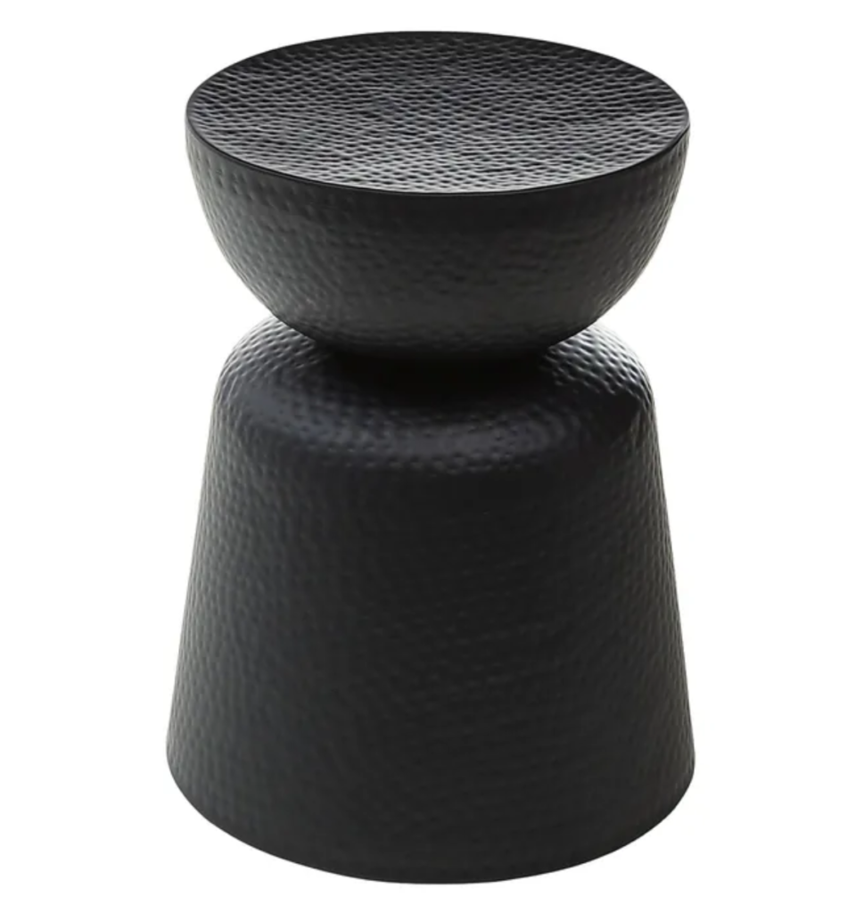 Hammered Black Garden Stool, Pier1 outdoor furniture,